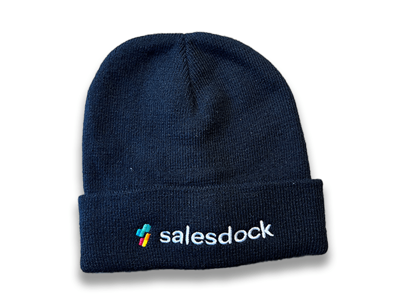 Geborduurde salesdock beanie