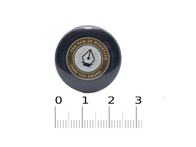 Bedrukte button 25mm donkerblauw