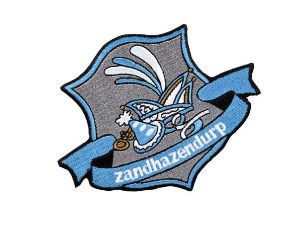 Stoffen embleem zandhazendurp