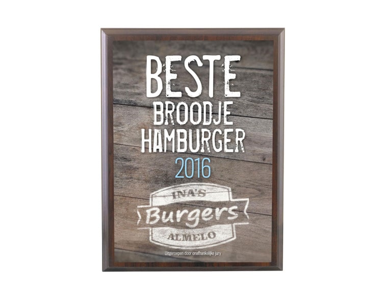 Gepersonaliseerd houten wandbord beste broodje hamburger