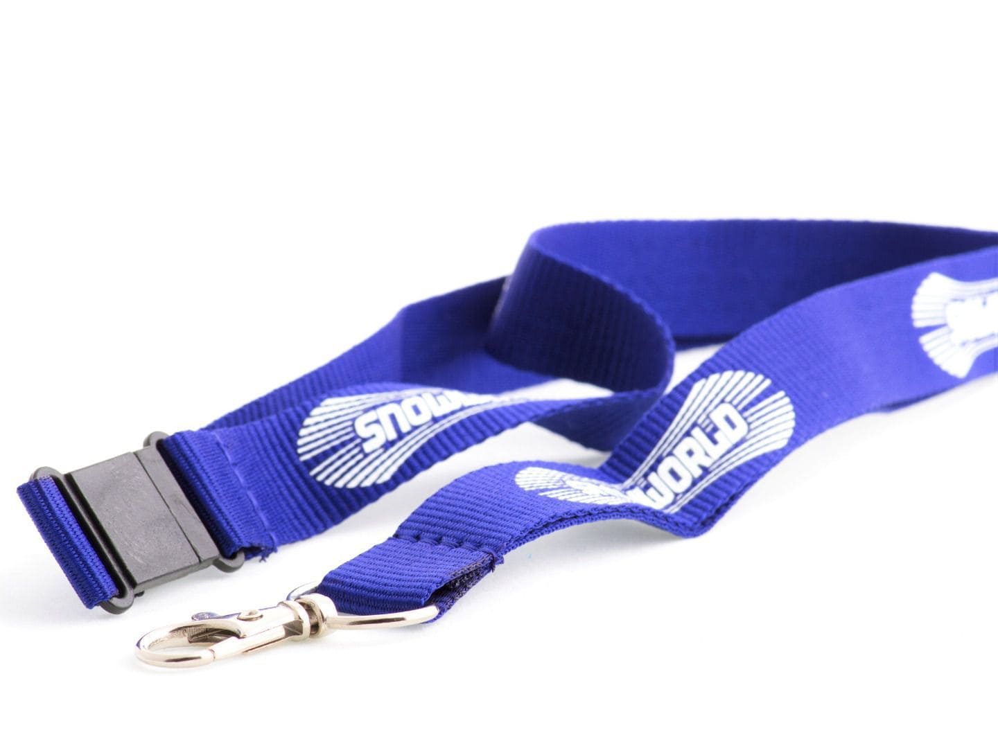 Bedrukte keycord blauw