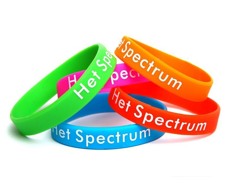 5 gepersonaliseerde print polsbandjes het spectrum