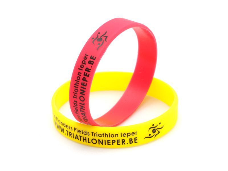 2 gepersonaliseerde print polsbandjes triathlon ieper