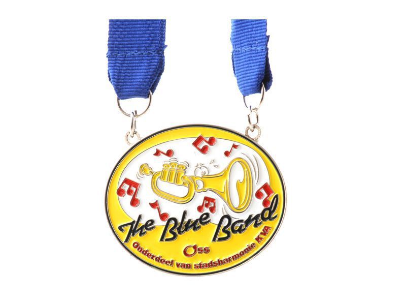 Gepersonaliseerde emaille medaille the blue band