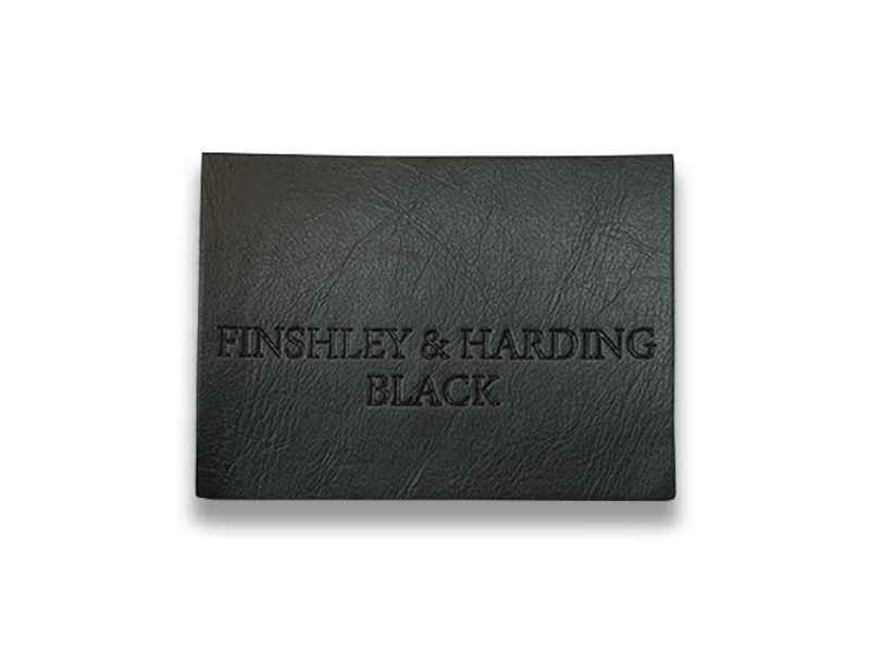 Leren label finshley en harding