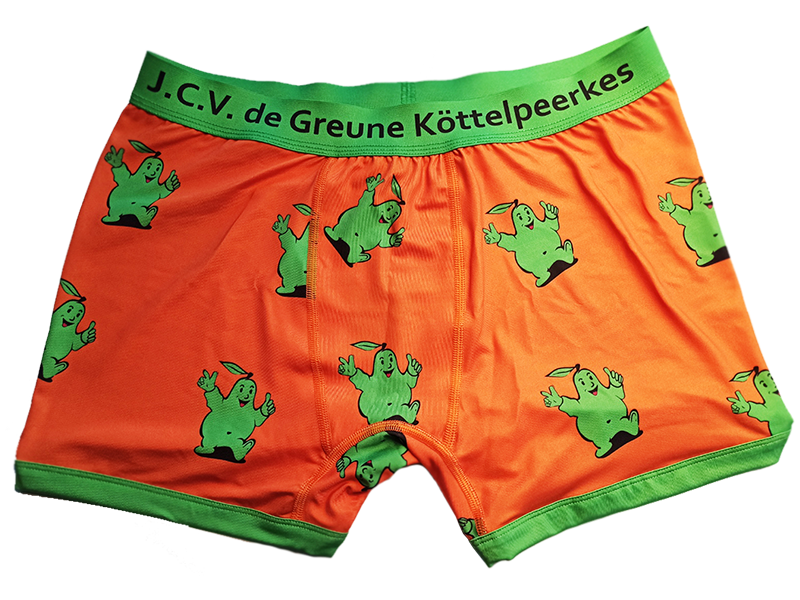 Bedrukte onderbroek oranje