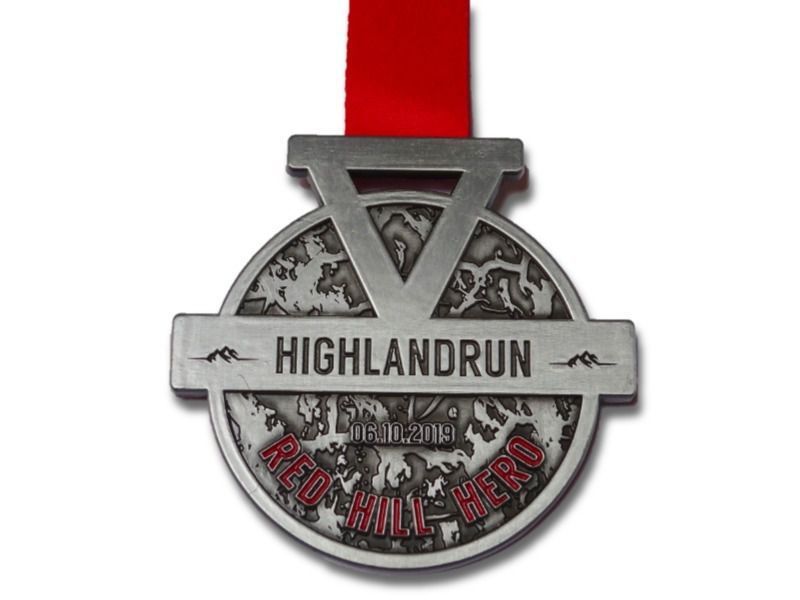 Gepersonaliseerde sportmedaille highlandrun