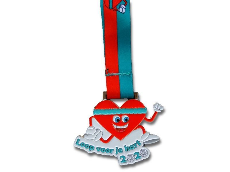 Gepersonaliseerde sportmedaille loop voor je hart