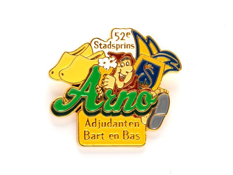 Gepersonaliseerde zacht emaille pin bart en bas